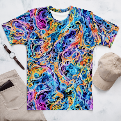 Men's Crew Neck T-Shirt - Rococo Vortex