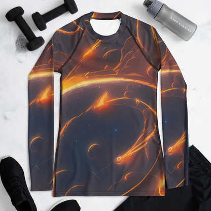 Women's Rash Guard - Inferno Spirals