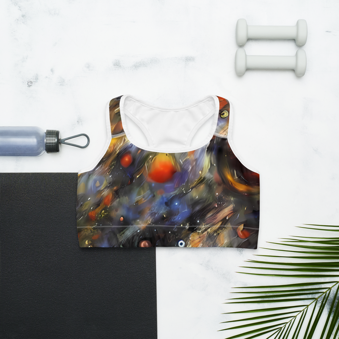 Sports Bra - Brushstroke Blaze