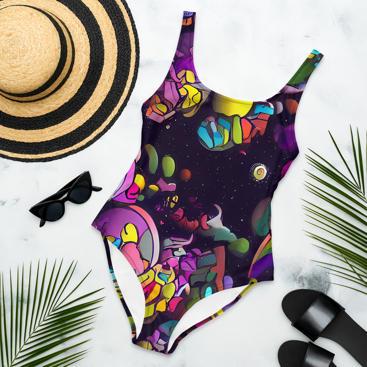 One-Piece Swimsuit - Galactic Playground