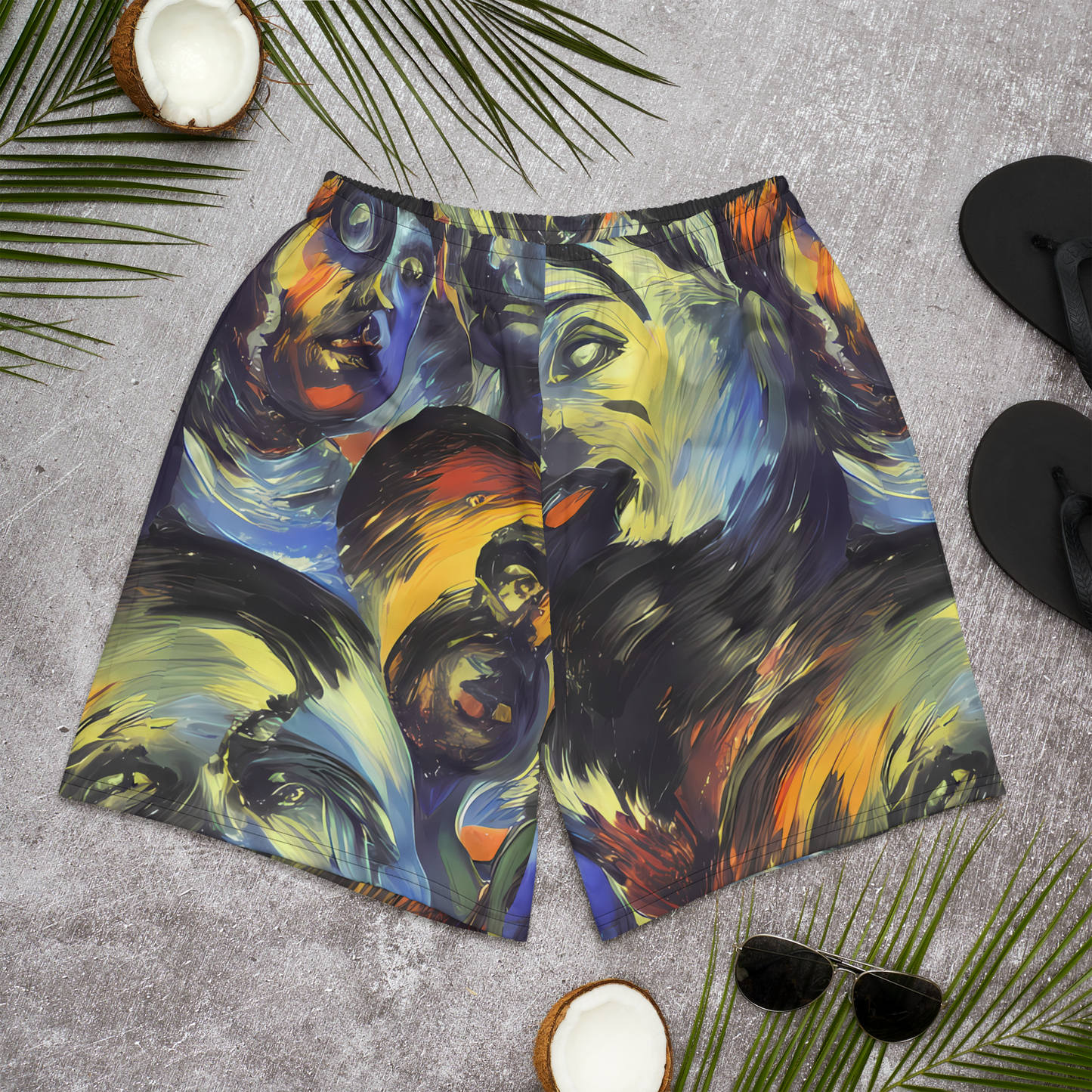 Men's Athletic Shorts - Cosmic Visages