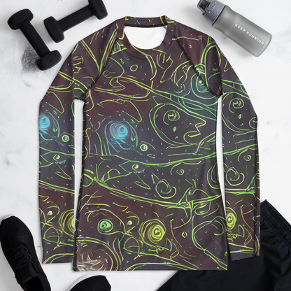 Women's Rash Guard - Starfield Scrolls