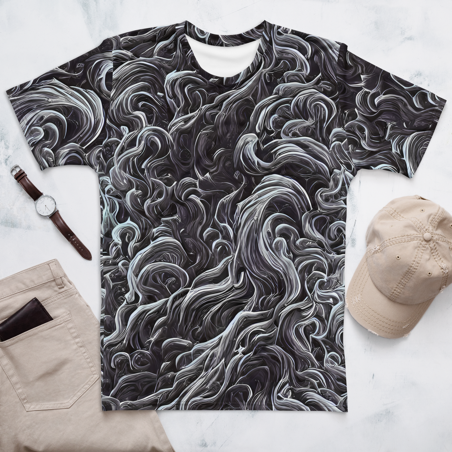 Men's Crew Neck T-Shirt - Savrasov Swirls