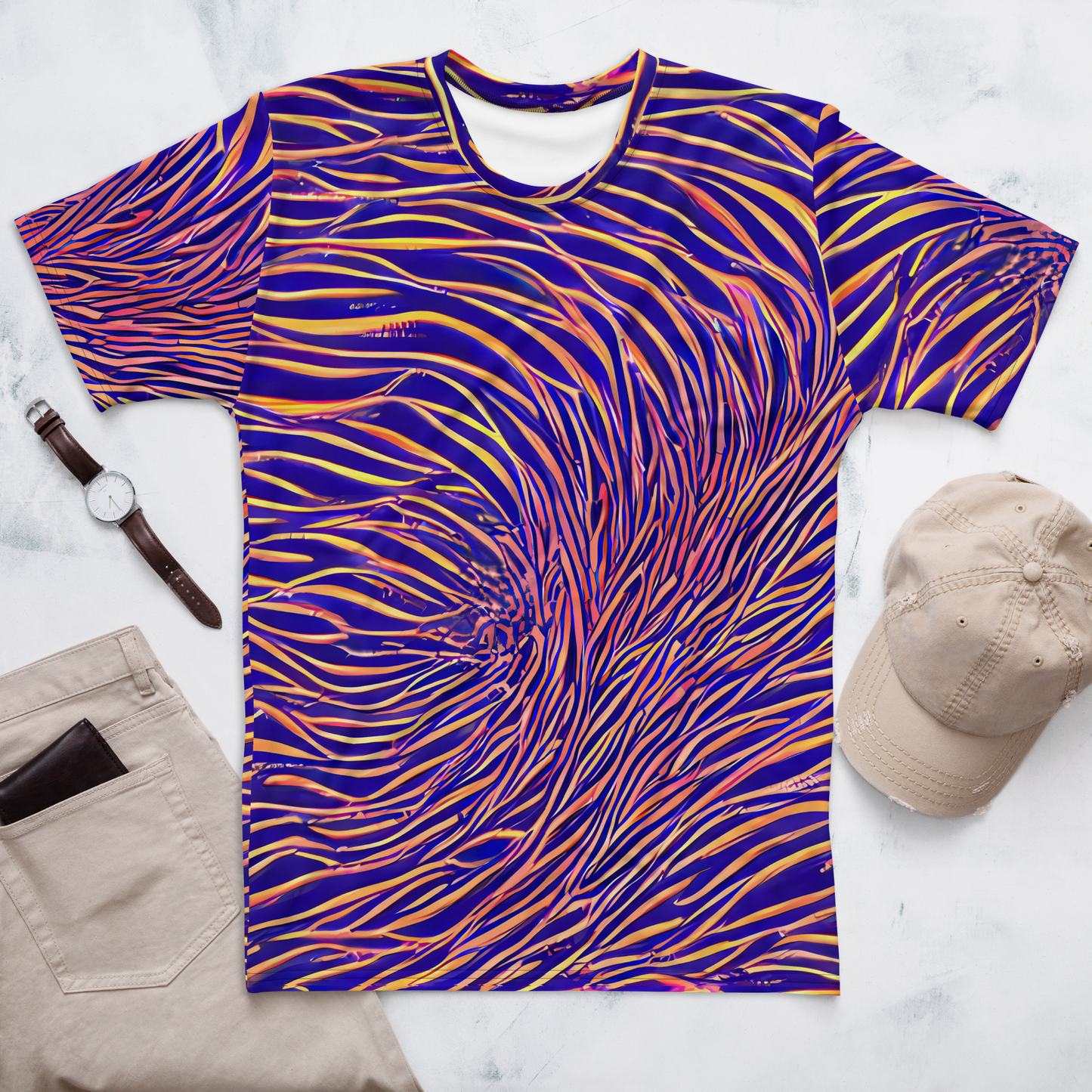 Men's Crew Neck T-Shirt - Vortex Strands