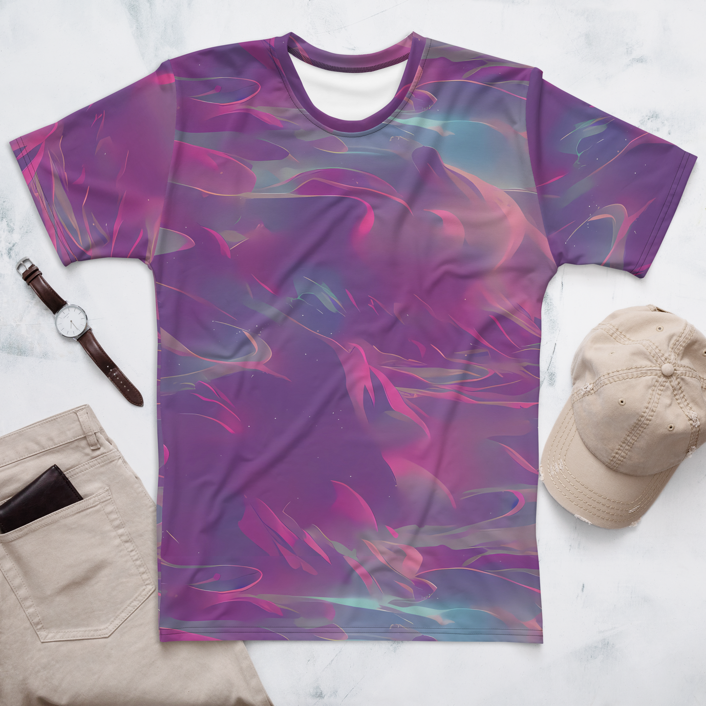 Men's Crew Neck T-Shirt - Dreamscape Swirl