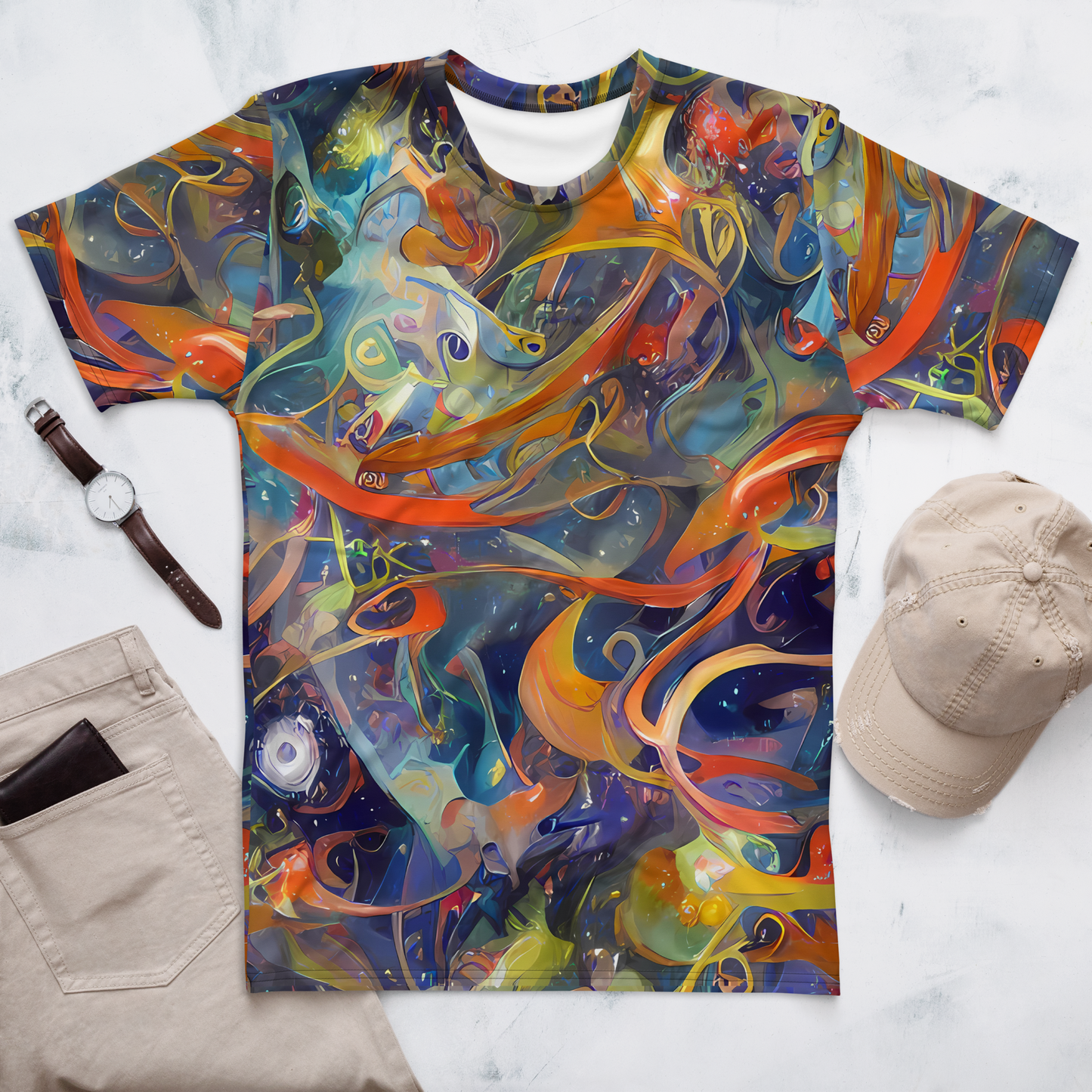 Men's Crew Neck T-Shirt - Spectral Swathe