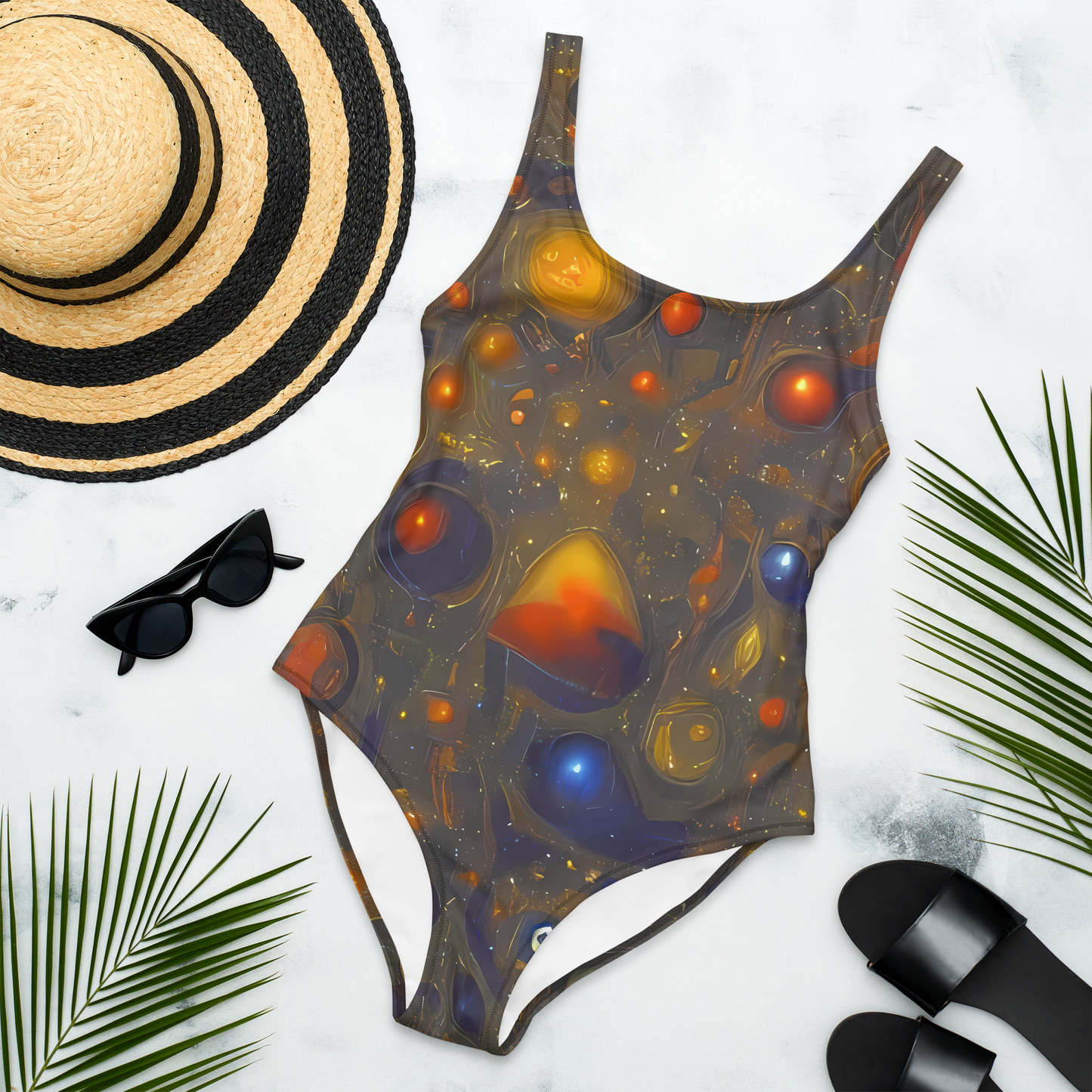 One-Piece Swimsuit - Chromal Flux