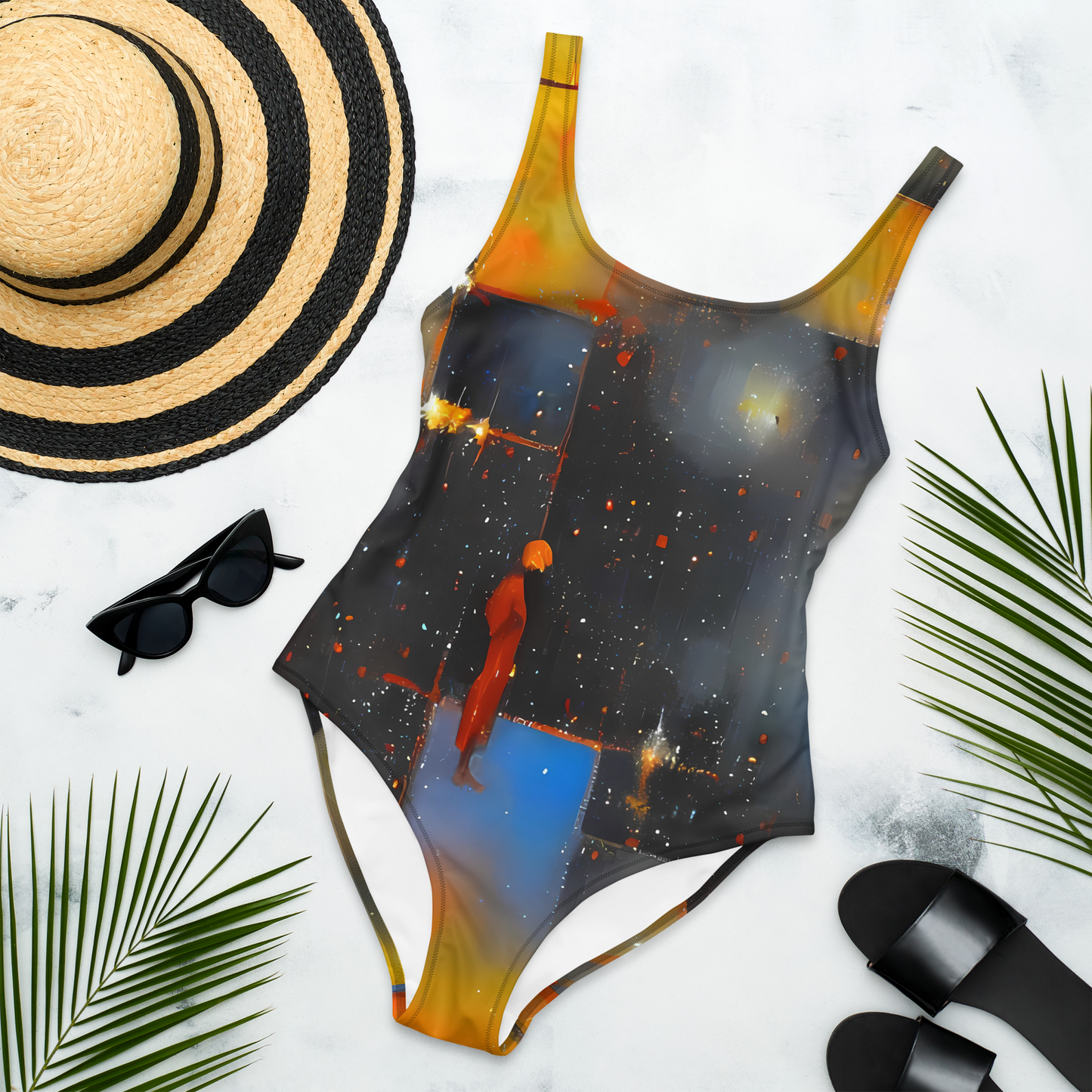 One-Piece Swimsuit - Monet's Matrix