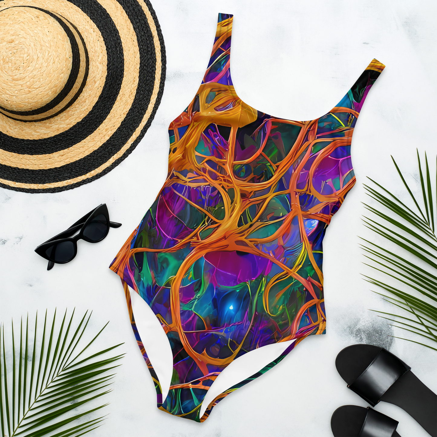 One-Piece Swimsuit - Spectral Weave