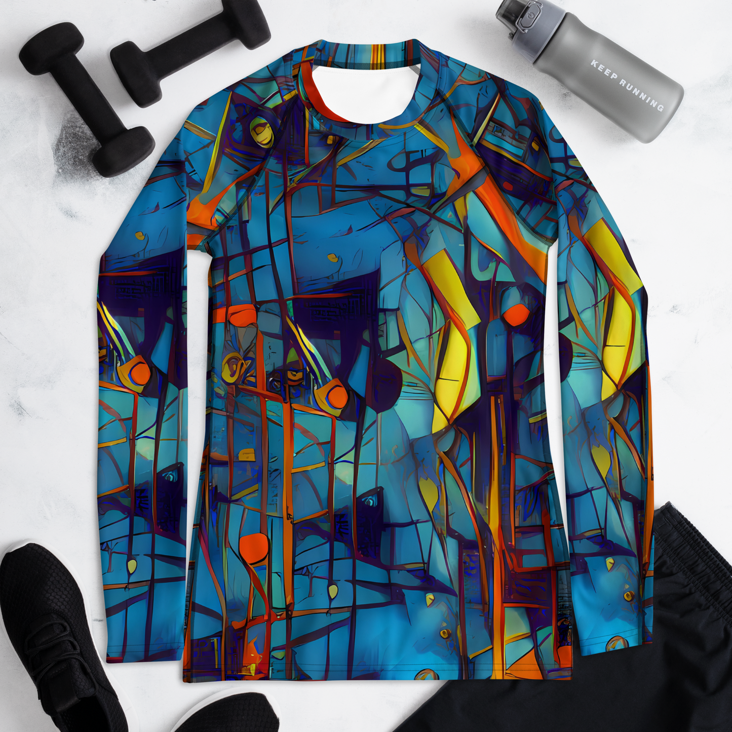 Women's Rash Guard - Abstract Eddy