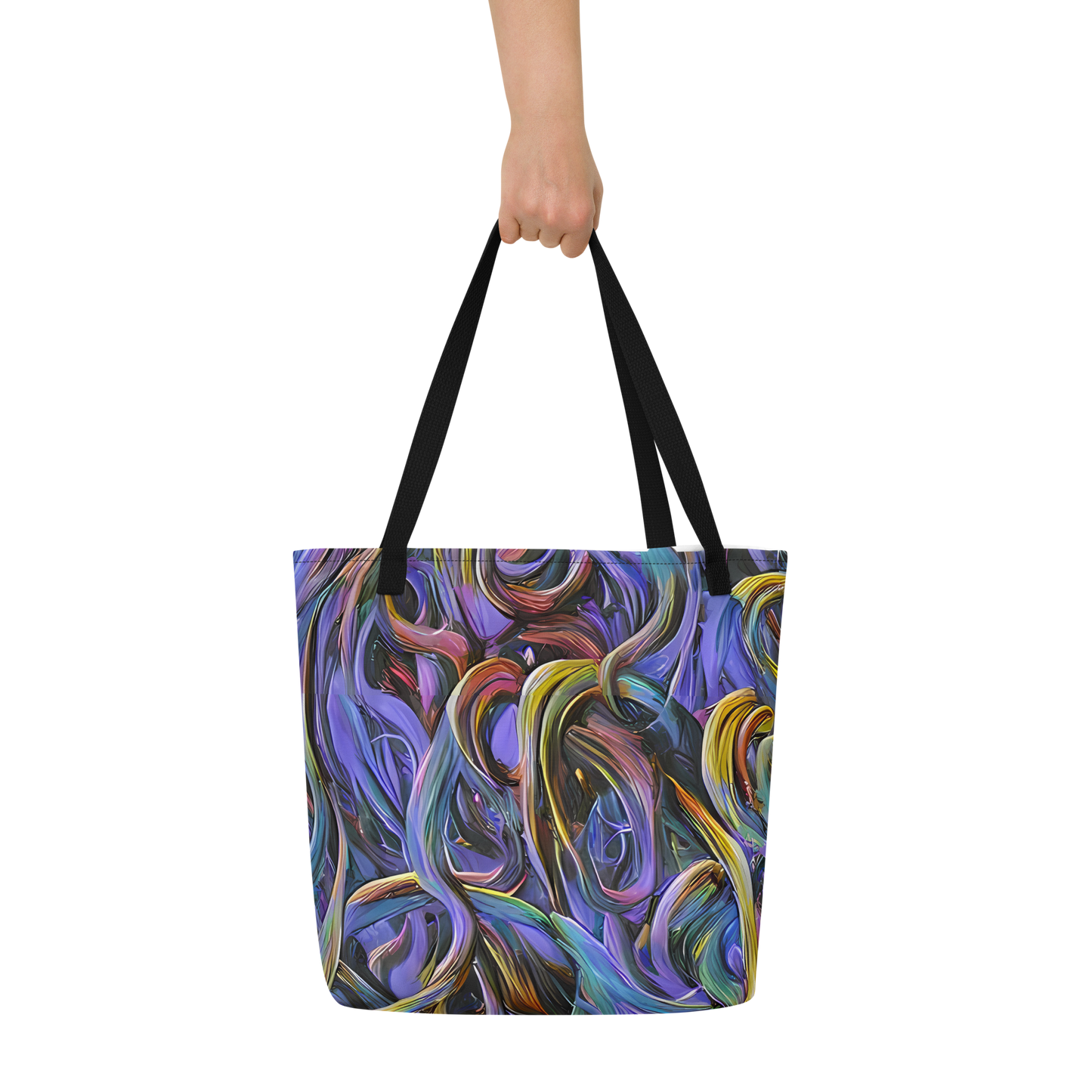 Large Tote Bag w/ Pocket - Tanning Twirl