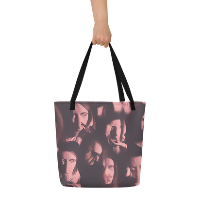 Large Tote Bag w/ Pocket - Portrait Whispers