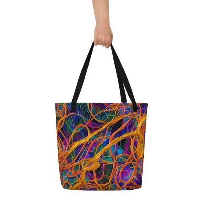 Large Tote Bag w/ Pocket - Spectral Weave