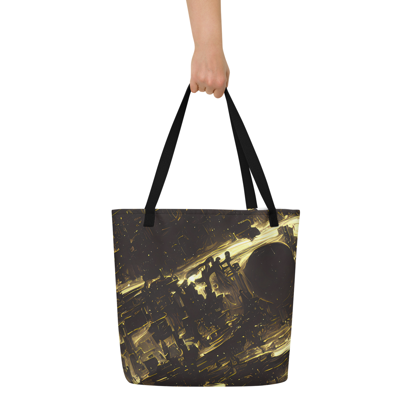 Large Tote Bag w/ Pocket - Oceanic Echo