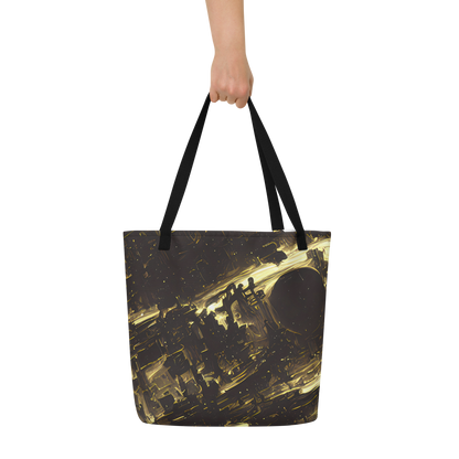 Large Tote Bag w/ Pocket - Oceanic Echo