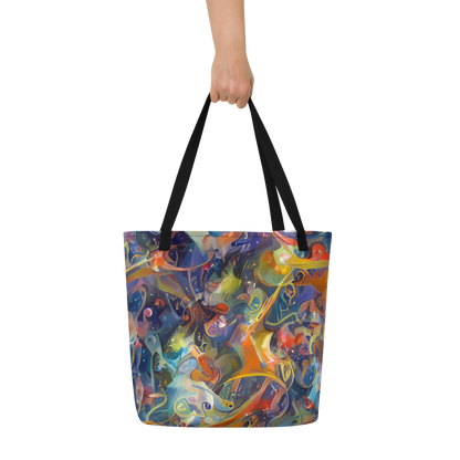Large Tote Bag w/ Pocket - Spectral Swathe