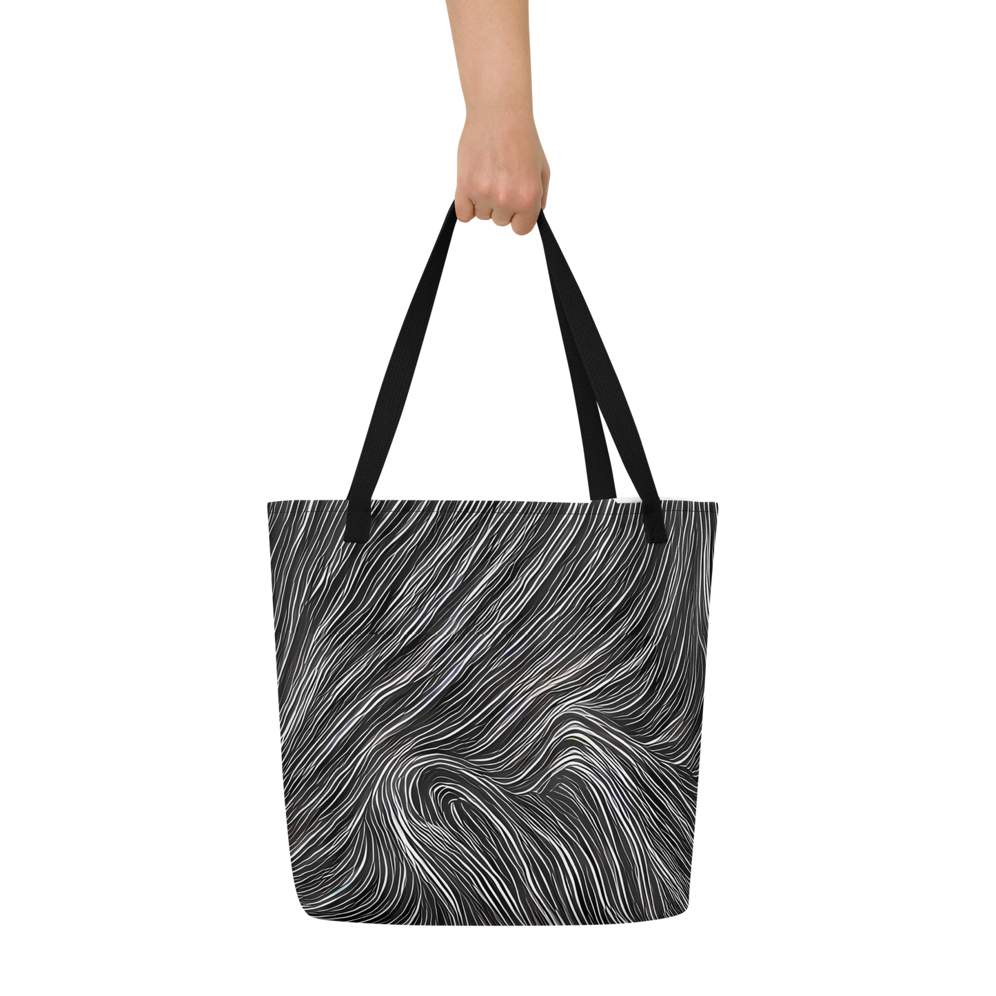 Large Tote Bag w/ Pocket - Wirth Waves