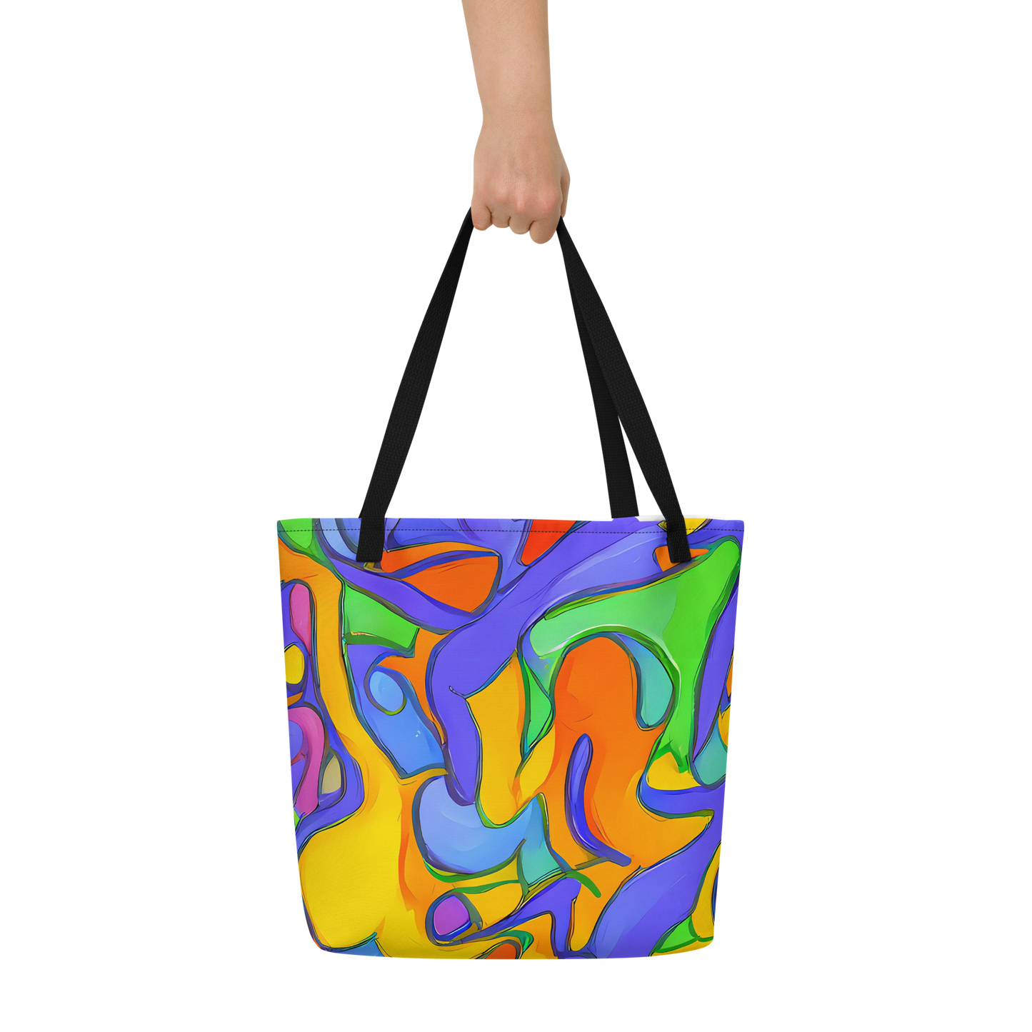 Large Tote Bag w/ Pocket - Joffe Swirl