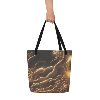 Large Tote Bag w/ Pocket - Ether Tangle