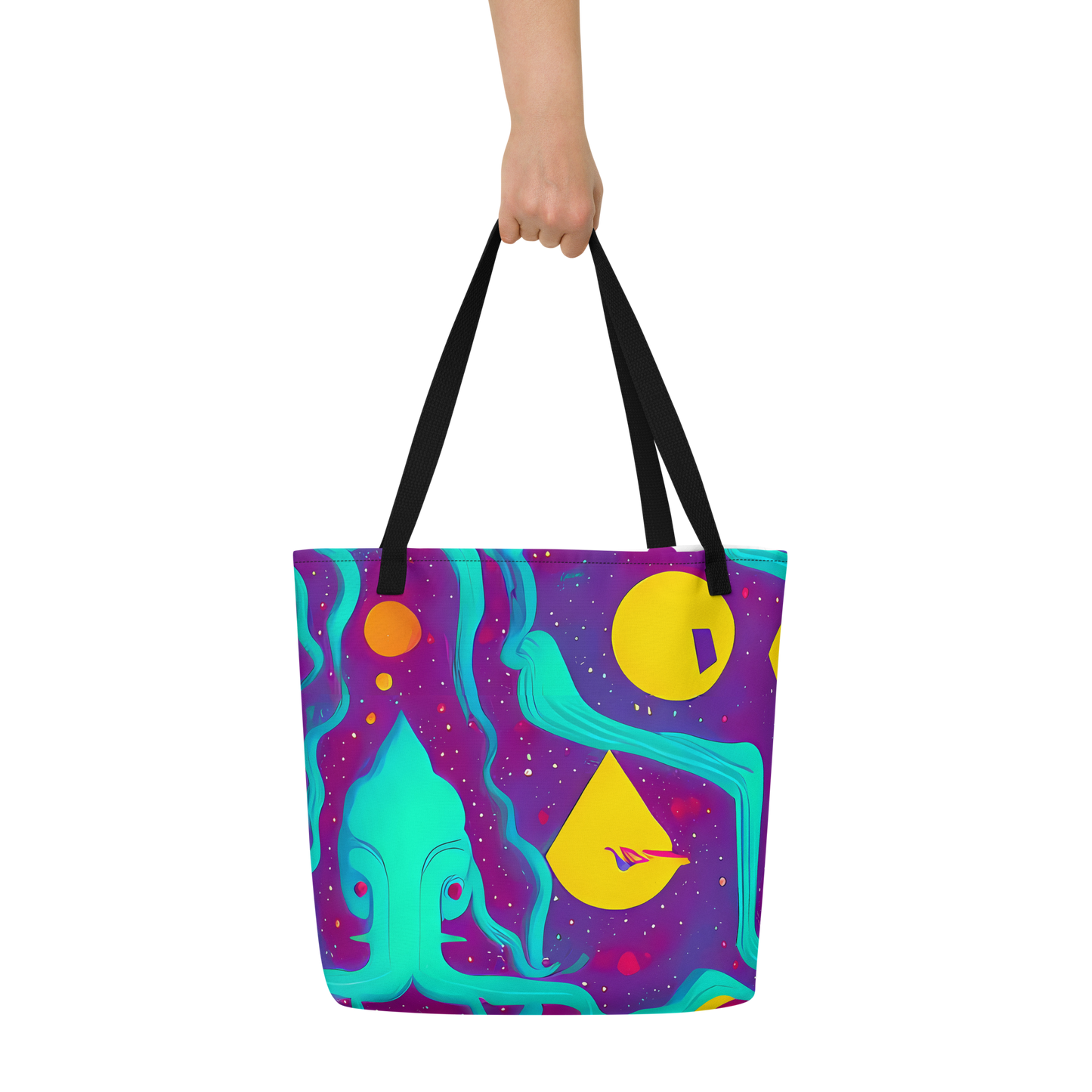 Large Tote Bag w/ Pocket - Cosmic Current