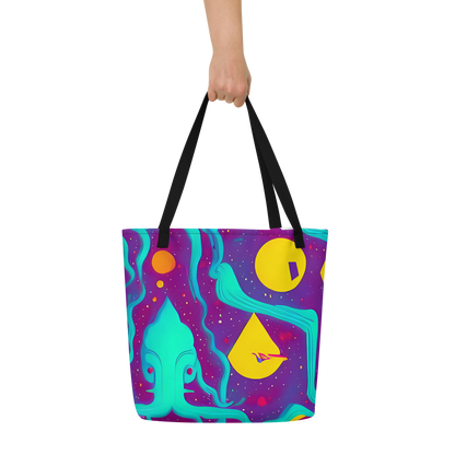 Large Tote Bag w/ Pocket - Cosmic Current