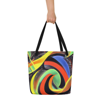 Large Tote Bag w/ Pocket - Tenggren Whirl