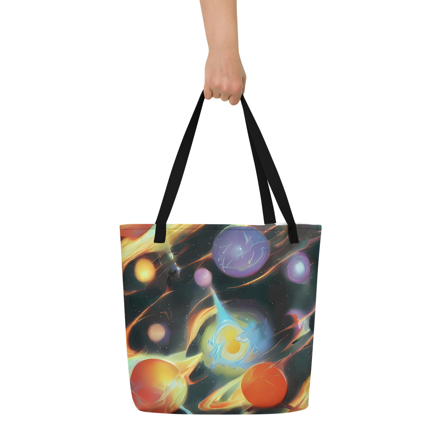 Large Tote Bag w/ Pocket - Fabritius Fantasy