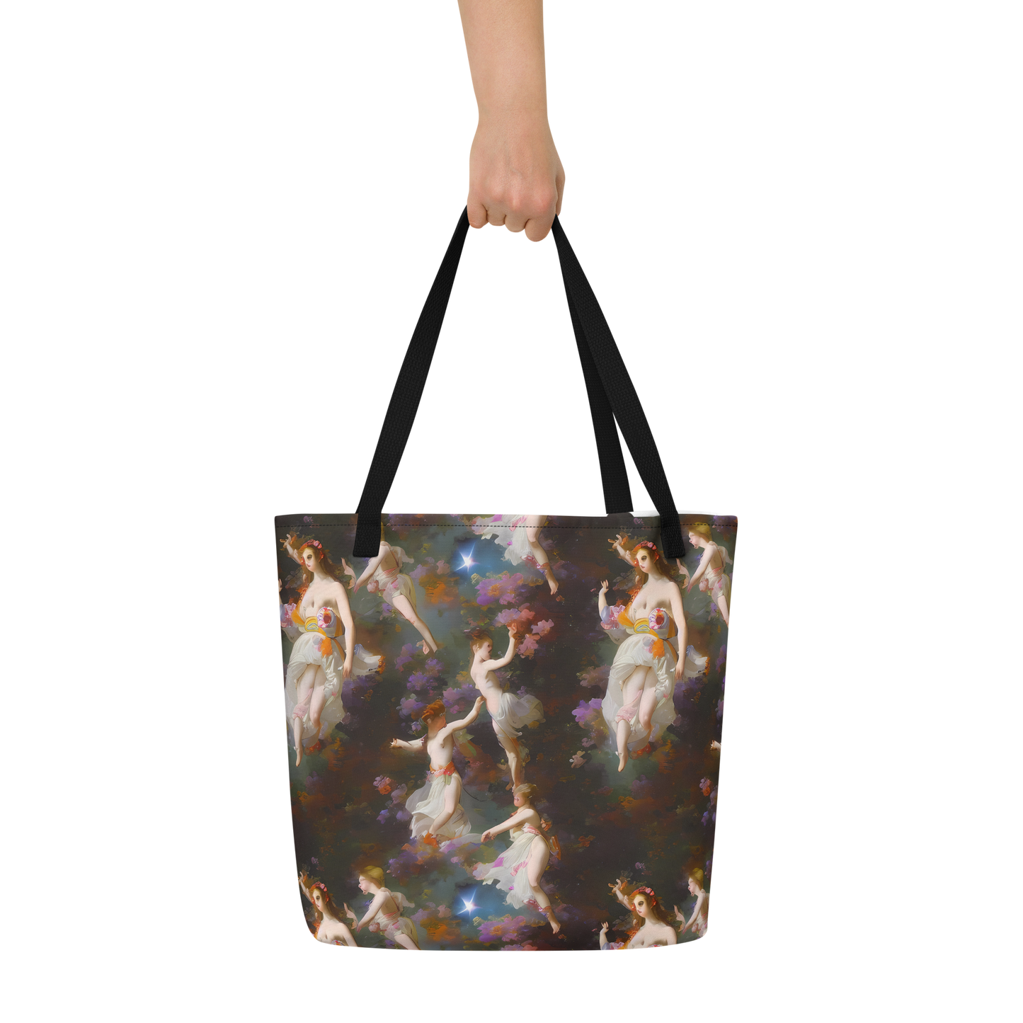 Large Tote Bag w/ Pocket - Winterhalter Whimsy