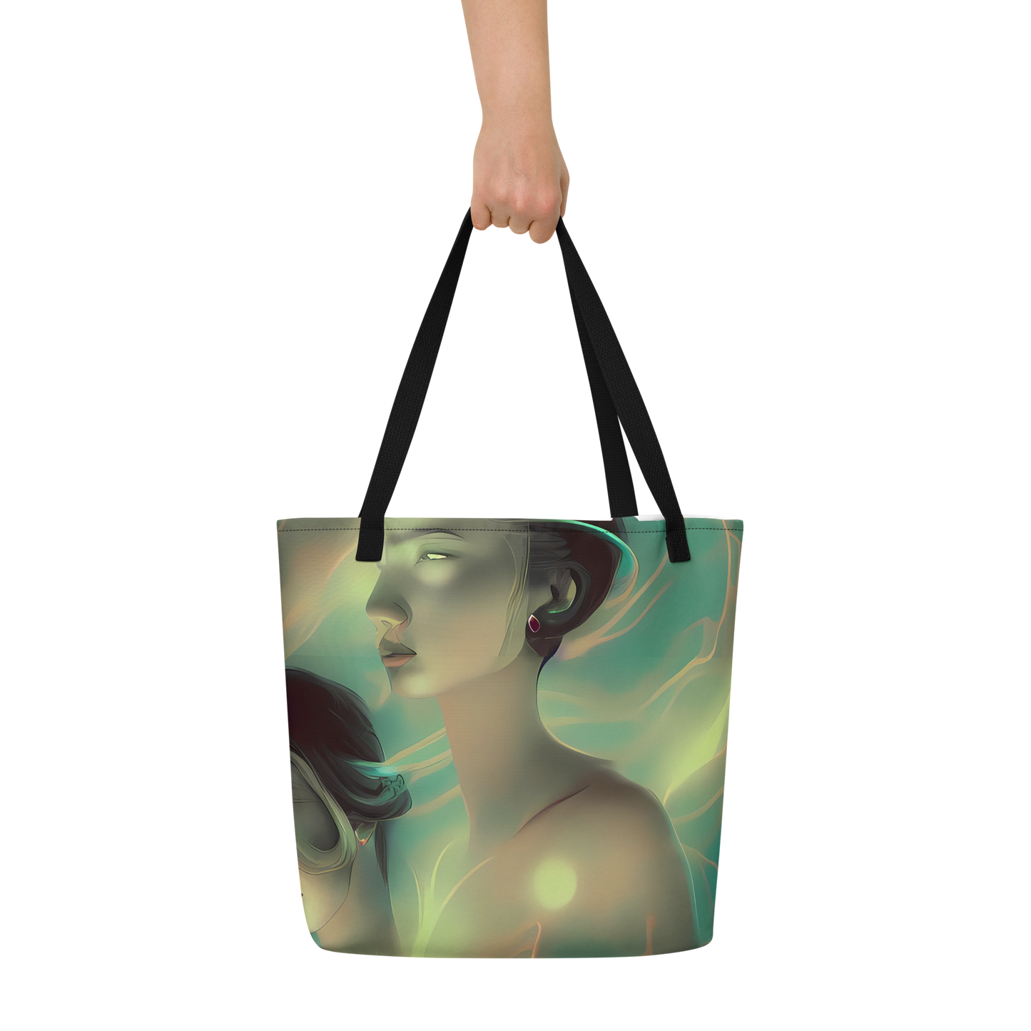 Large Tote Bag w/ Pocket - Spectral Whisper