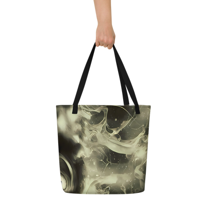 Large Tote Bag w/ Pocket - Biomech Whirl