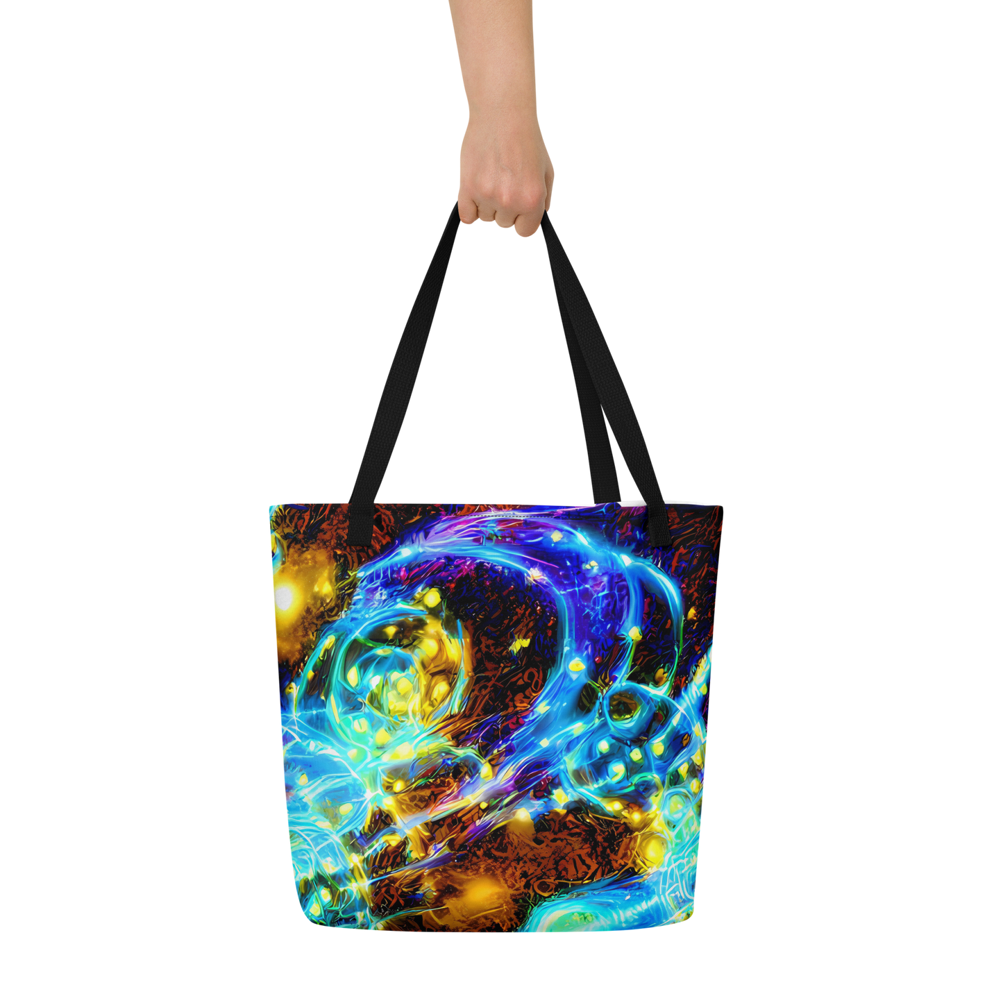 Large Tote Bag w/ Pocket - Neon Füssli