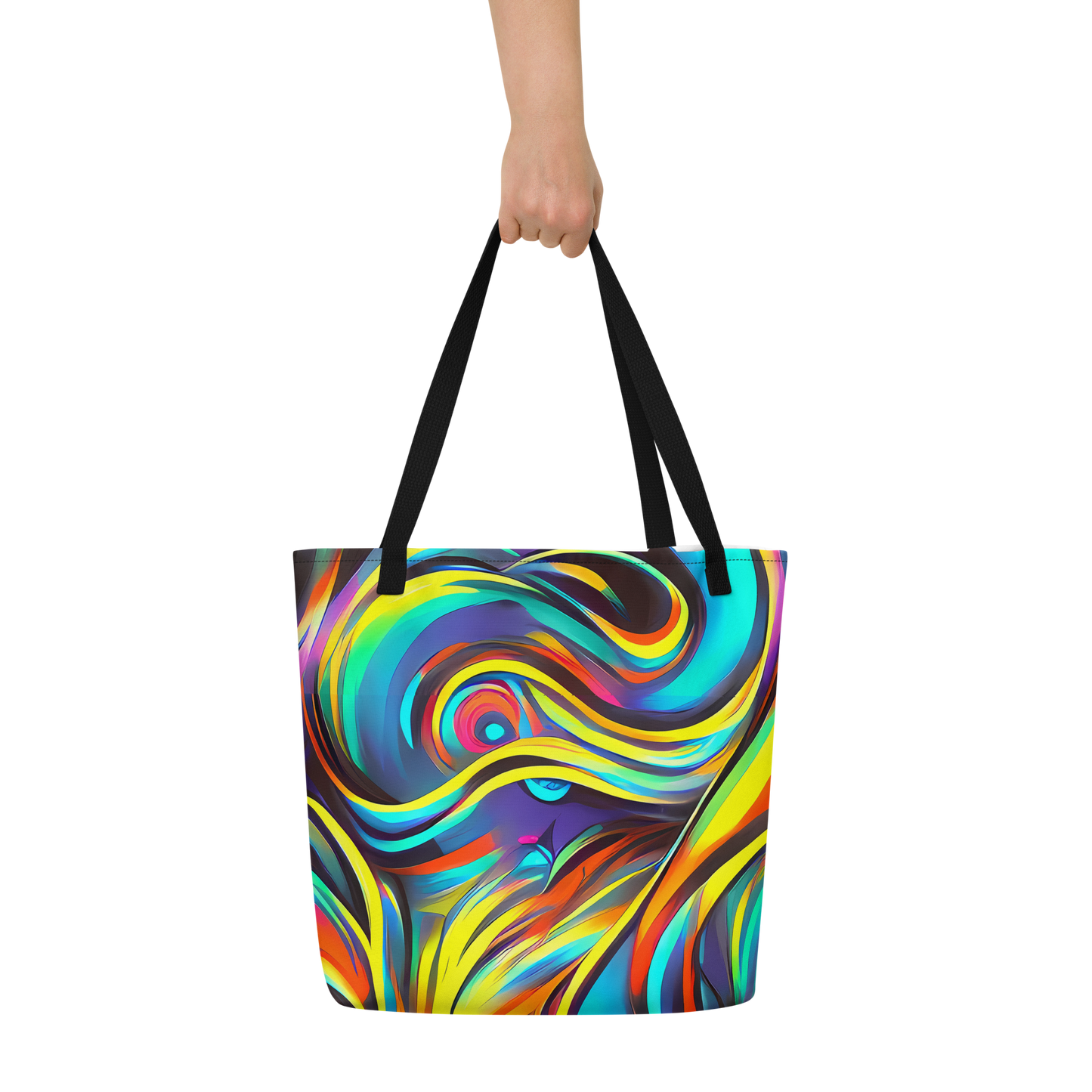 Large Tote Bag w/ Pocket - Cyber Surge