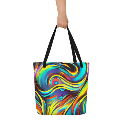 Large Tote Bag w/ Pocket - Cyber Surge