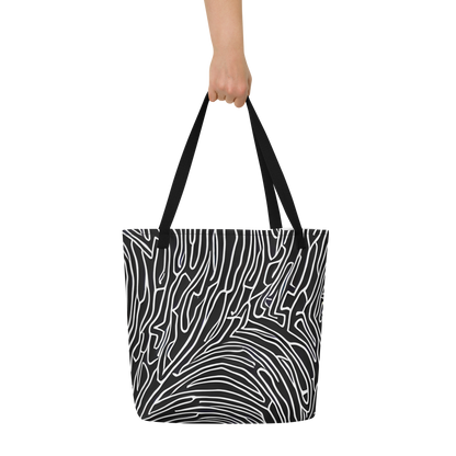 Large Tote Bag w/ Pocket - Acconci Waves