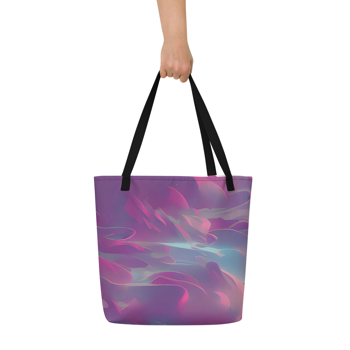 Large Tote Bag w/ Pocket - Dreamscape Swirl