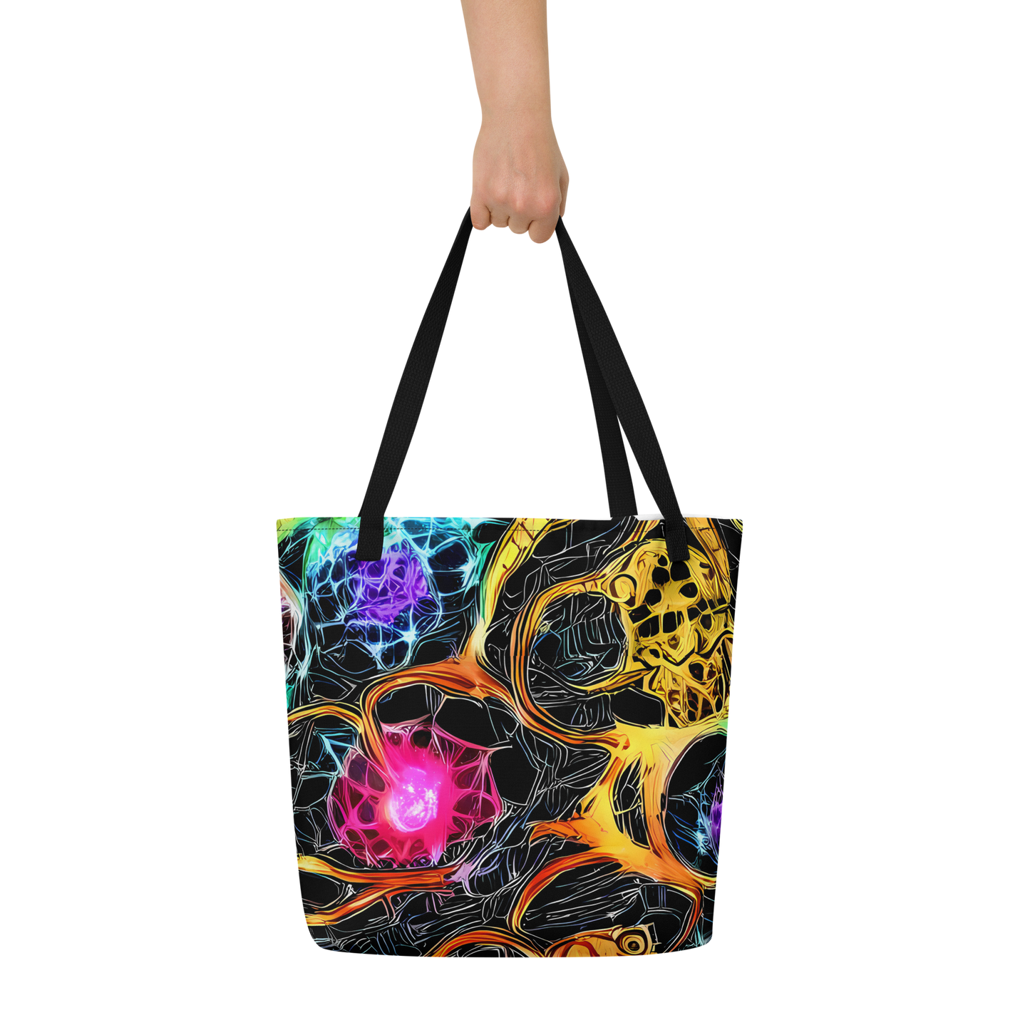 Large Tote Bag w/ Pocket - Psychedelic Pulsar