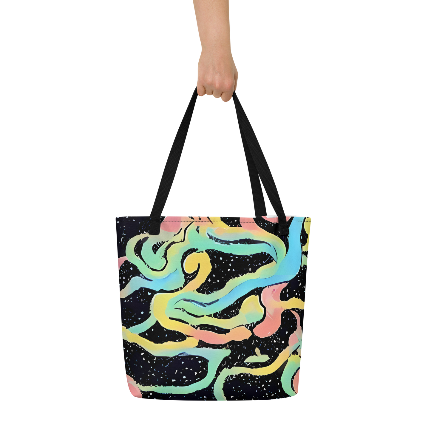 Large Tote Bag w/ Pocket - Mcguire Wavelength