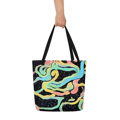 Large Tote Bag w/ Pocket - Mcguire Wavelength