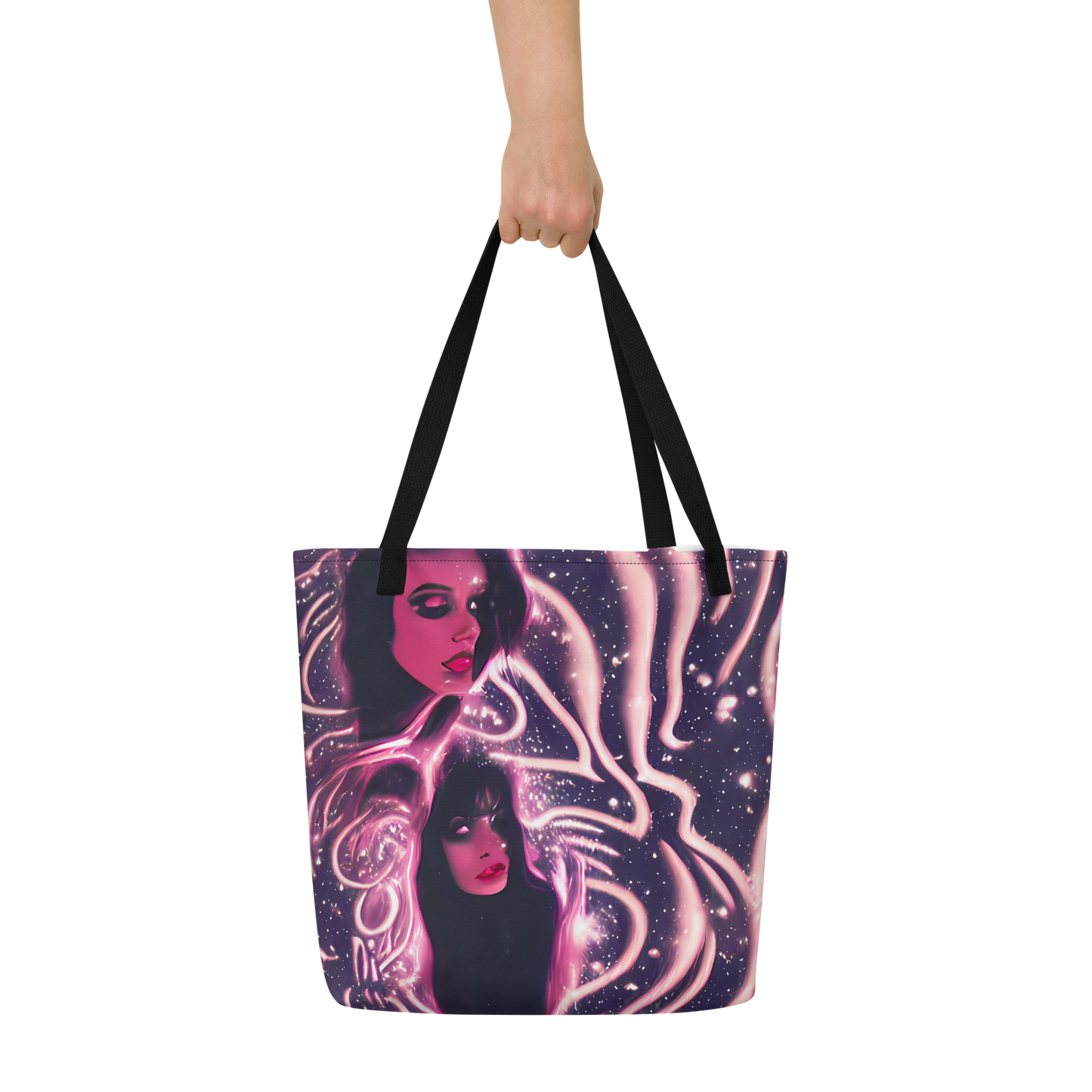 Large Tote Bag w/ Pocket - Stardust Siren