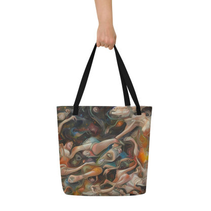 Large Tote Bag w/ Pocket - Copper Swirl