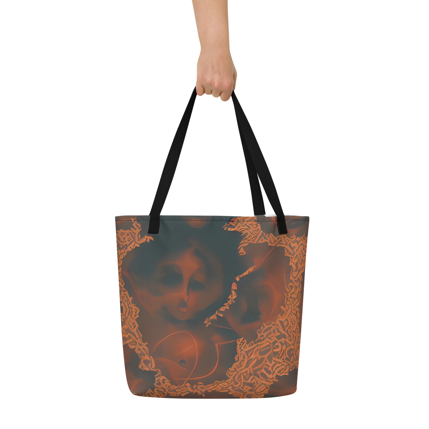 Large Tote Bag w/ Pocket - Chimeric Visage