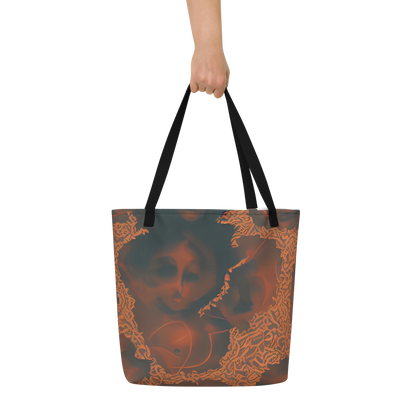 Large Tote Bag w/ Pocket - Chimeric Visage