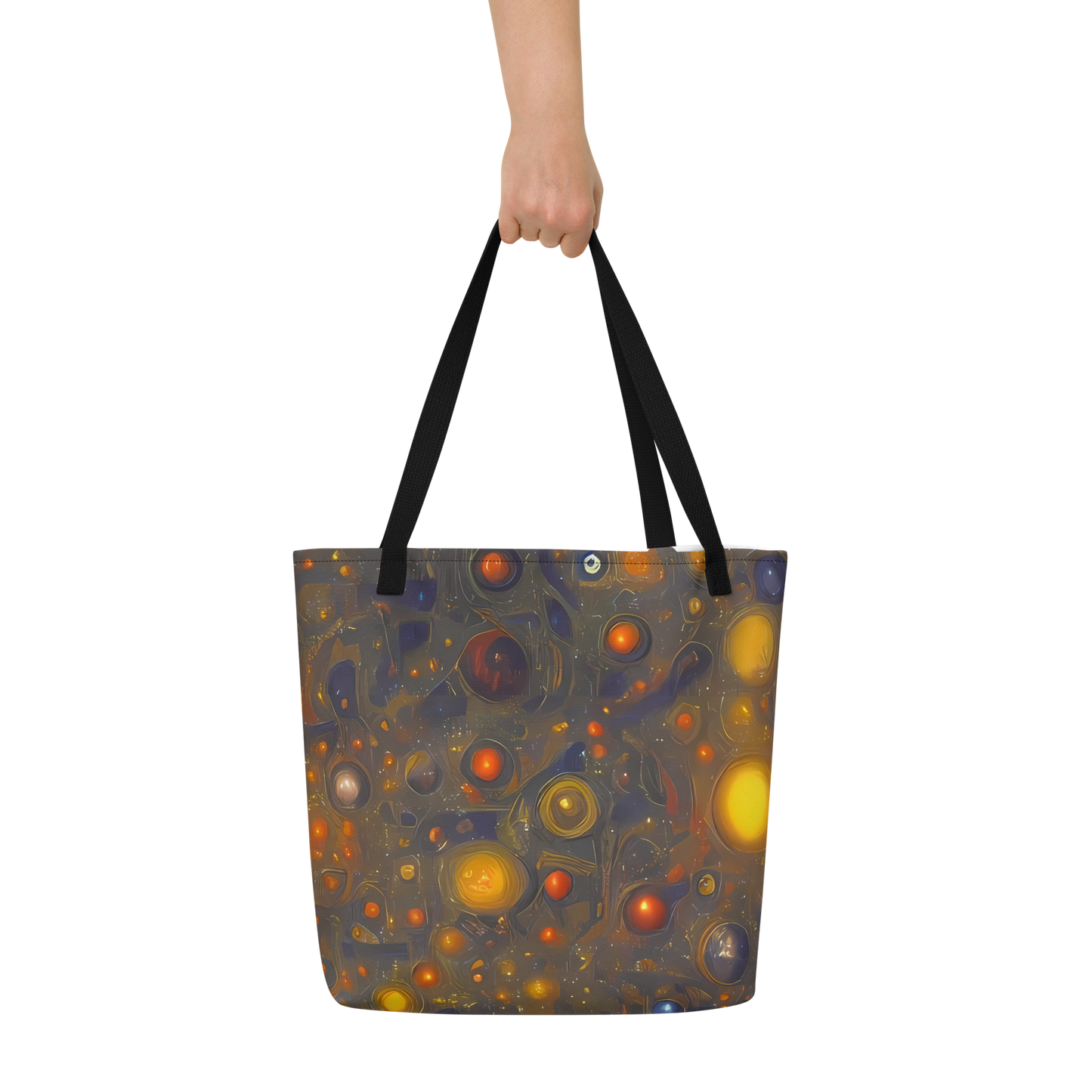 Large Tote Bag w/ Pocket - Chromal Flux