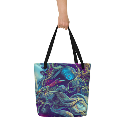 Large Tote Bag w/ Pocket - Stellar Waves