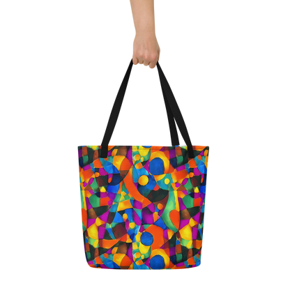 Large Tote Bag w/ Pocket - Galactic Jigsaw