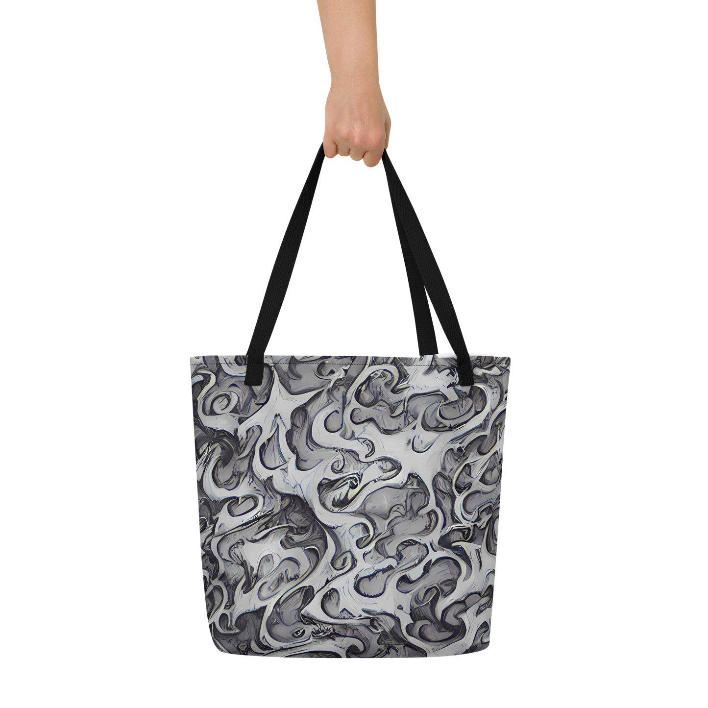 Large Tote Bag w/ Pocket - Mashburn Swirls