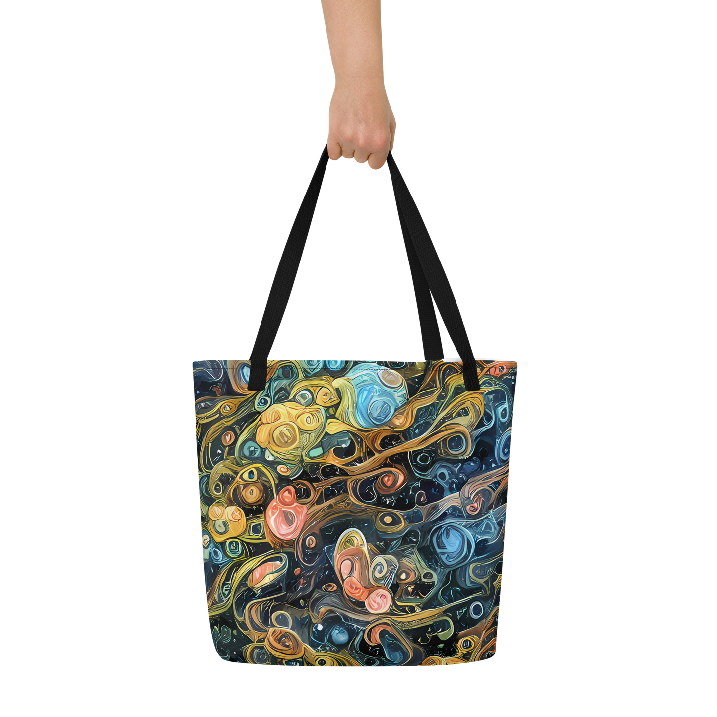 Large Tote Bag w/ Pocket - Wild Cosmos