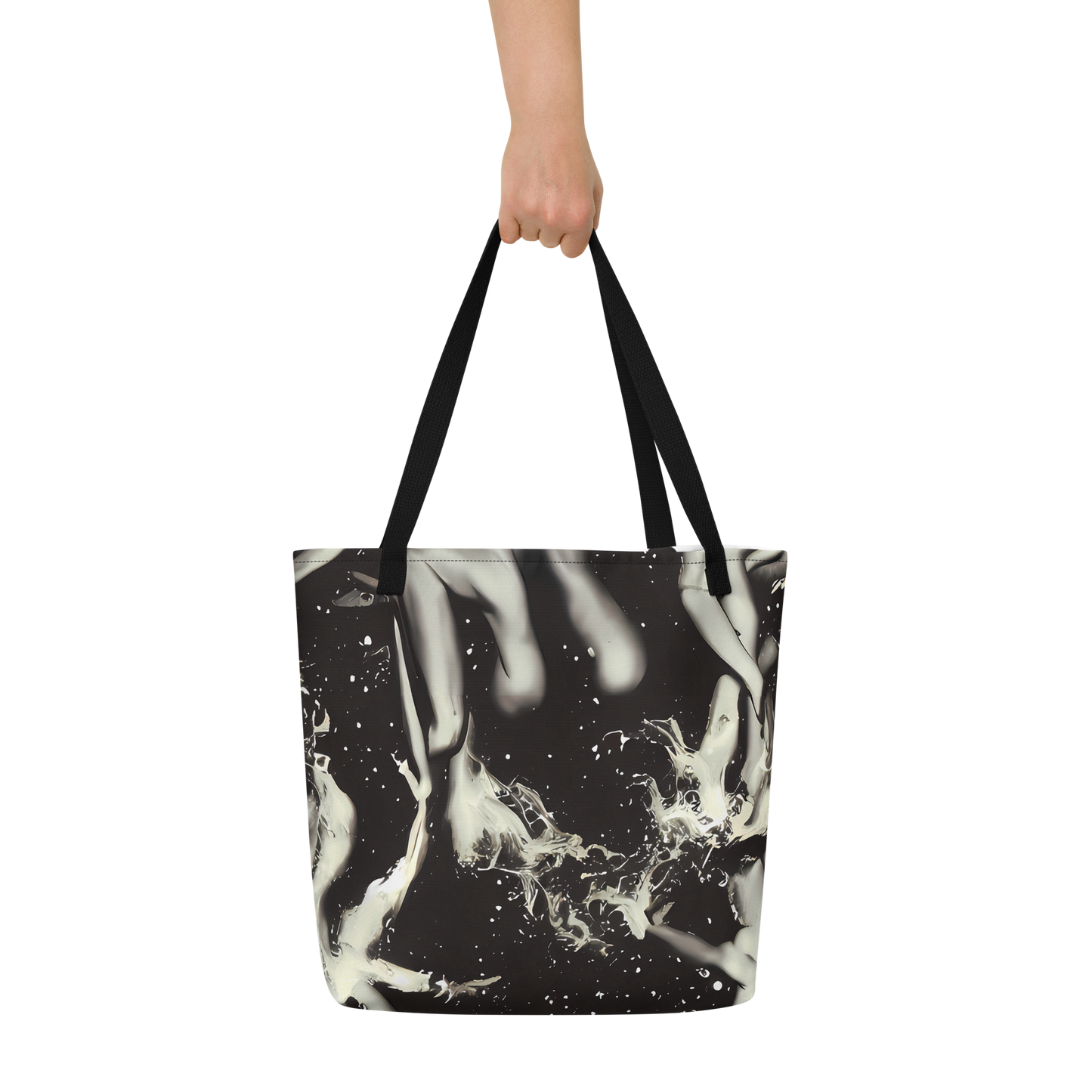 Large Tote Bag w/ Pocket - Newton's Silhouette