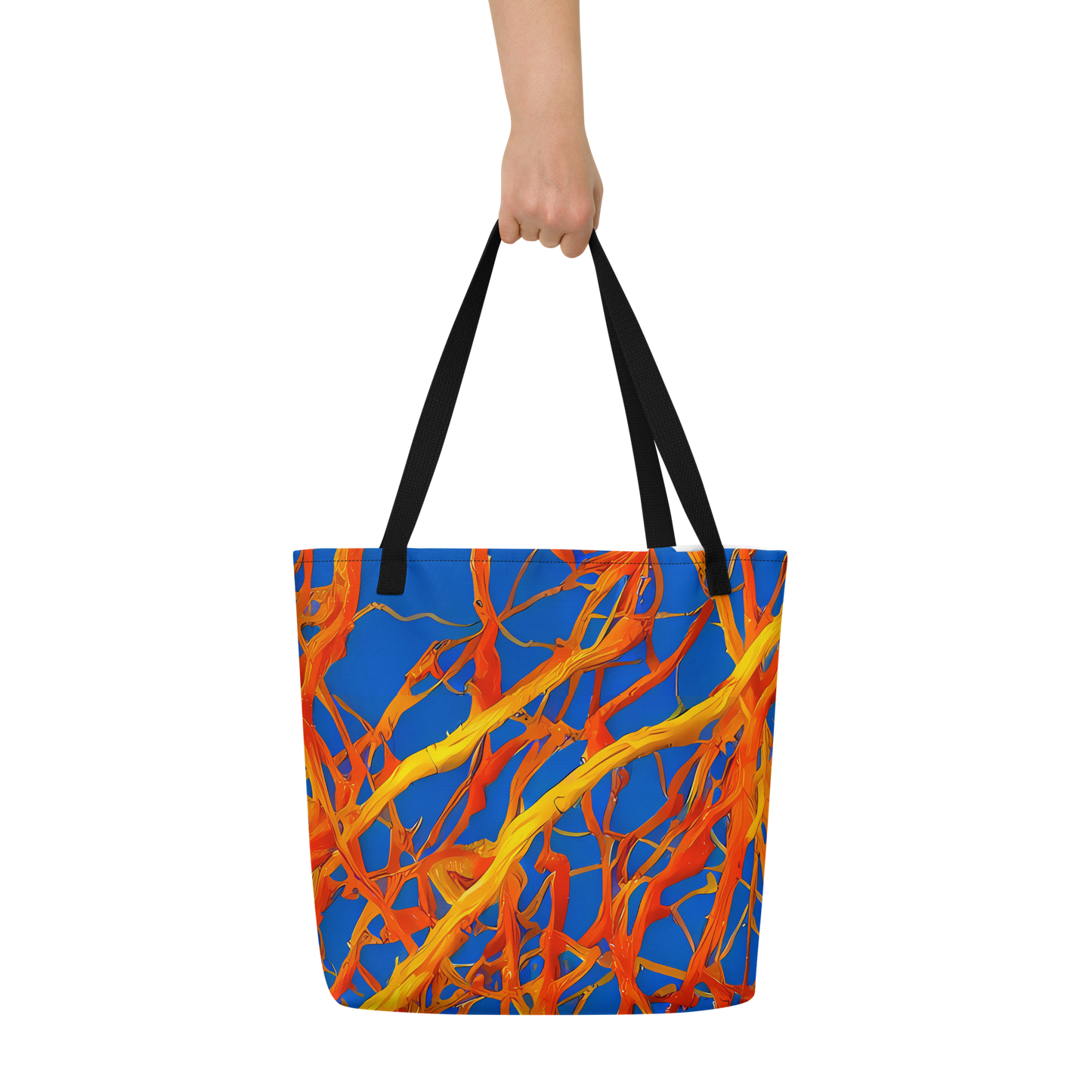 Large Tote Bag w/ Pocket - Vivid Plexus