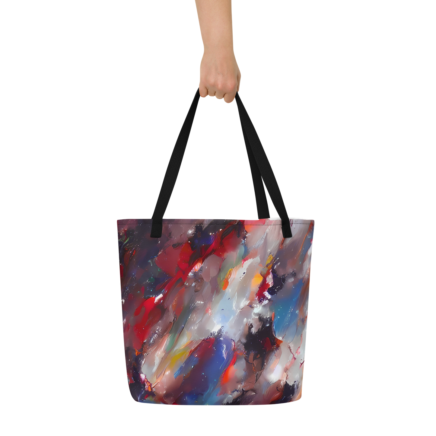 Large Tote Bag w/ Pocket - Passionate Brush